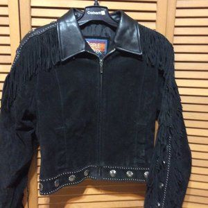 Cripple Creek, Western Black Leather Jacket